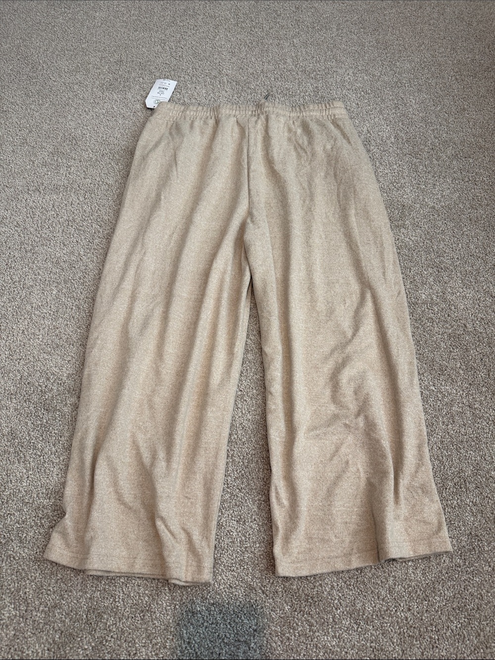 Time and Tru Wide-Leg Drawstring Joggers in Tan - Picture 6 of 8